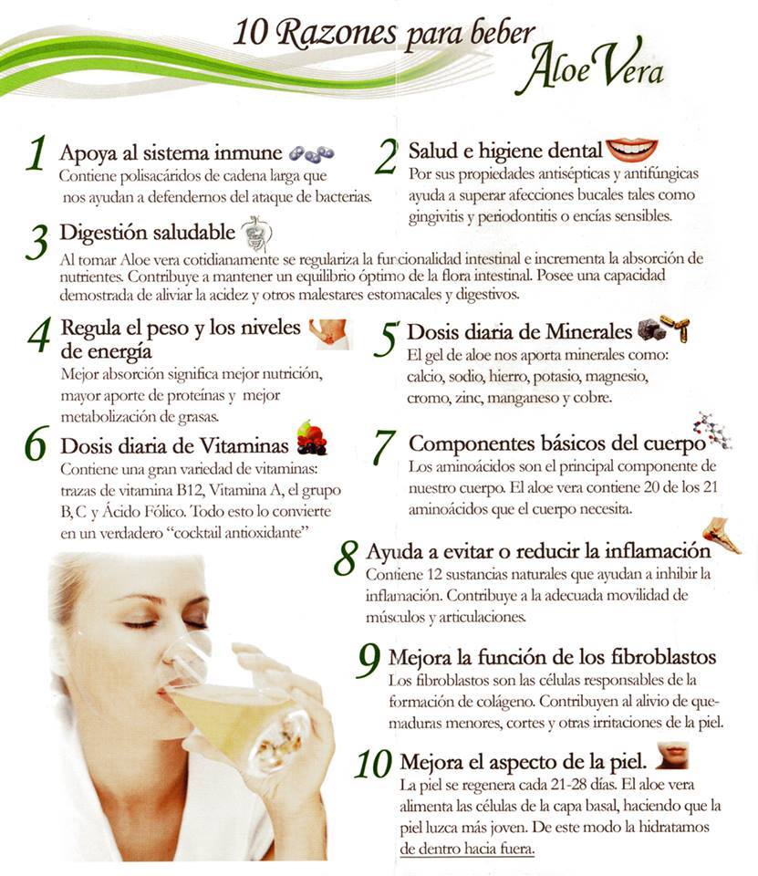10 razones para beber Aloe Vera